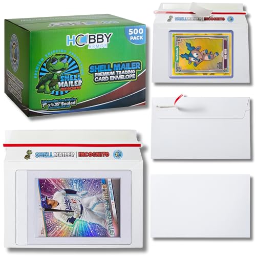 Shell Mailer Incognito Trading Card Envelopes for Shipping 500 Card Mailers