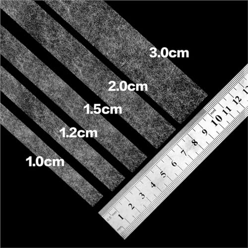 Heat Bond Iron-On Adhesive 10rolls Double-Sided Interlining Adhesive Fabric Clothes Iron On Hem Tape Web DIY Sewing Accessories(1cm Black)