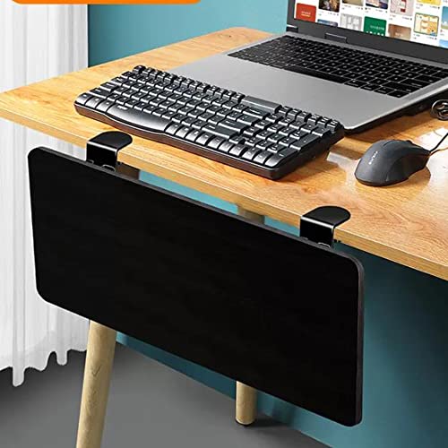 SDVantage Collapsible Keyboard Drawer Keyboard Platform， Clamp Foldable Keyboard Tray， Ergonomic Keyboard Slide， Computer Desk Extender for Elbow Support，Black-75cm*24cm