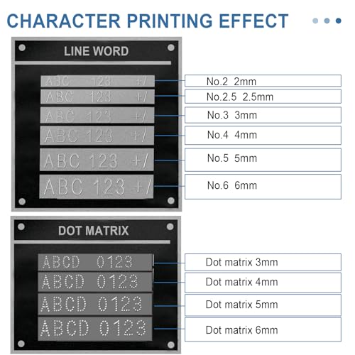 Manual Nameplate Metal Label Stamping Printer Machine Marking Machine for Metal (No.2 Codeword Plate)