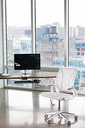 Humanscale Element Vision LED Light: Element Desktop Base - Silver (semi-Matte)