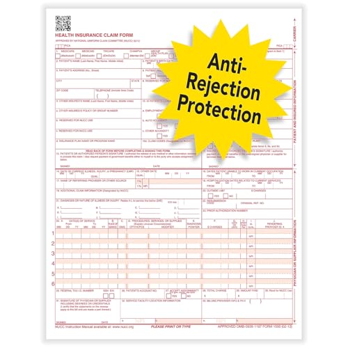 ComplyRight 02/12 Version CMS-1500 Health Insurance Claims 2500/Pack (CMS12LC)