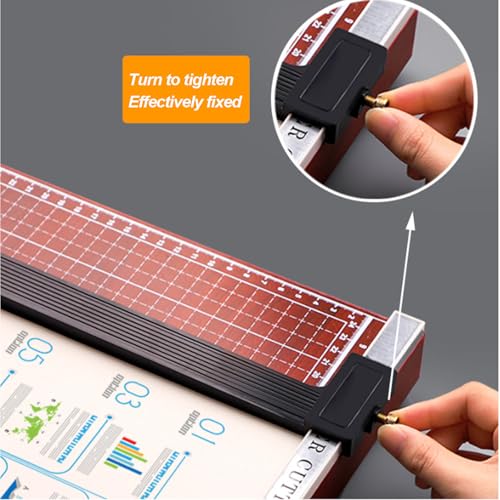 MTTXY A4 Guillotine Paper Cutter Trimmer with Blade Lock & Bezel Movement for Cardstock, Photo Paper, Office and Heavy Duty Use, 15 Sheet Capacity