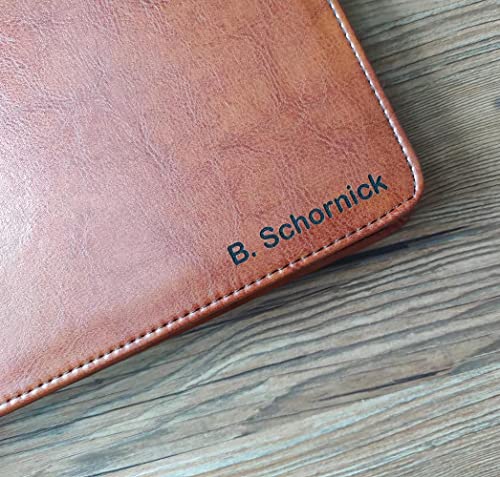 Vegan Leather Check Book Portfolio for 3 or 9 Ring Binders, Business Check Binder for 11 1/4"x9" (Custom)
