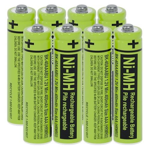 RocketBus 8-Pack BK-40AAABU Replacement Battery for Panasonic Cordless Phone