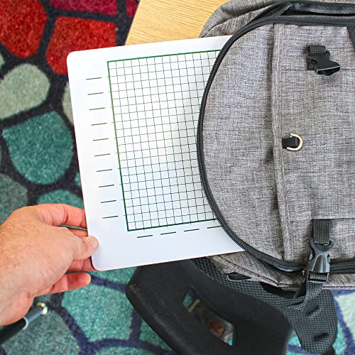 Flipside Products 9" x 12" Two Sided Chart Grid Board, Grid Lines, Graphing Charts for Home and Classroom, Math Manipulatives, Pack of 24