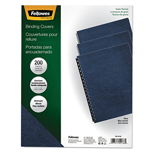 Fellowes 52136 Presentation Covers, 8-3/4-Inch x11-1/4-Inch, 200/PK, Navy