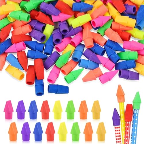 Pencil Top Eraser Caps 500 Pcs Caps Pencil Erasers Chisel Shape Eraser Latex Free Toppers
