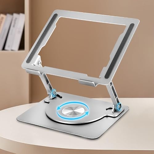 DDYYDS Laptop Stand with 360 Degree Rotation Computer with Folding and Lifting Aluminum Alloy Hollow Heat Dissipation Base