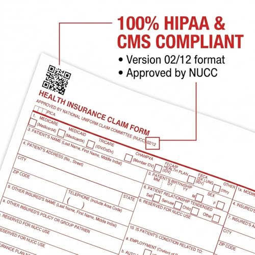 ComplyRight CMS-1500 Claim Forms and Self-Seal Envelopes Set, Laser, 4-1/2" x 9-1/2", Pack of 2,500, Office Work Supplies for Physicians, Practitioners, Specialty Providers, Medical Billing Companies