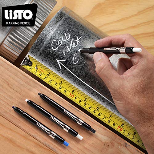Listo 1620 BLACK COLOR - China Markers/Grease Pencils/China Marking Pen/Wax Pencils - Made in USA (72)