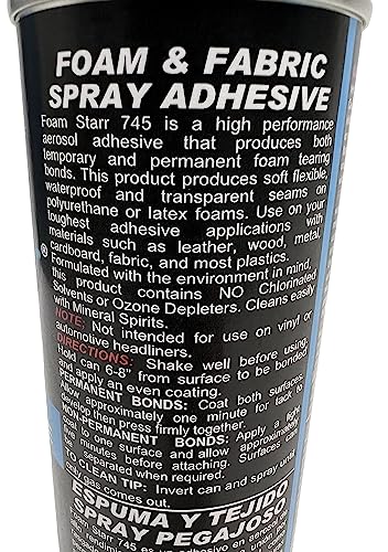 Foam Starr 745 Foam & Fabric Adhesive Spray 12 Pack