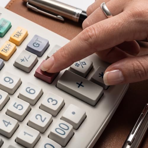 Sharp Two-Color Printing Calculator, White (EL-1750V)