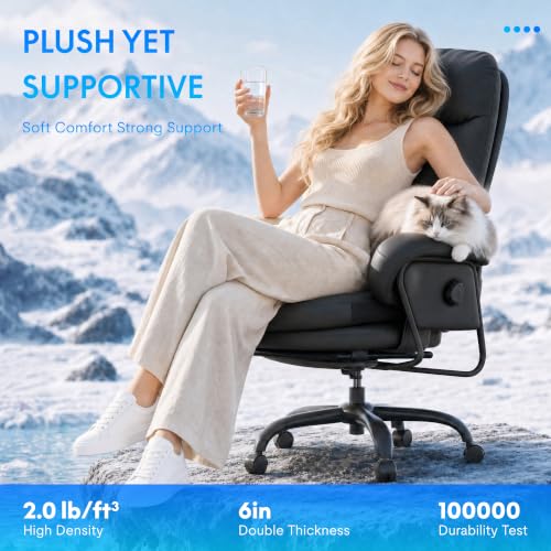 FLEXISPOT Cooling Ergonomic Office Chair with Footrest, Black, HC4 Cool