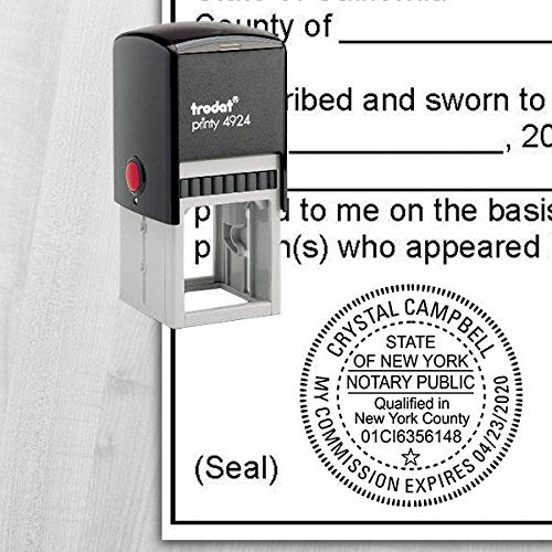 New York Round Notary Stamp | Official State Notary Stamp | Official Seals | Meets State Specifications (New York, Round Stamp)