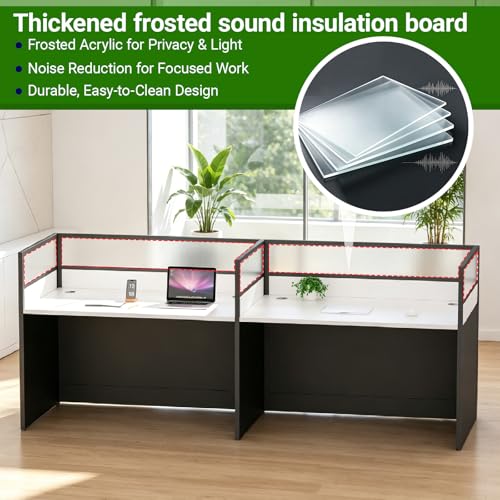 STLWR Cubicle Desk with Privacy Partitions, Office Cubicles Workstations