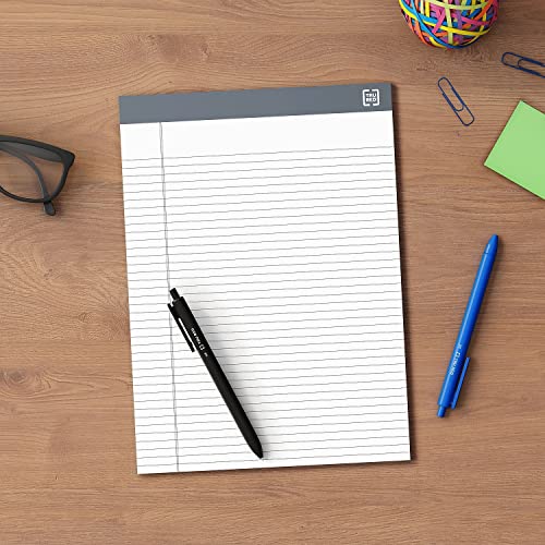 TRU RED Notepads, 8.5x11.75 Inch, Narrow Ruled, White, 12-Pack
