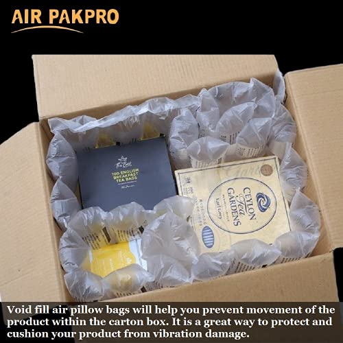 PAKPRO 4 Rolls Air Cushion Films Roll - 984Ft x 7.87"x 3.94" Compatible with Various Air Cushion Machines