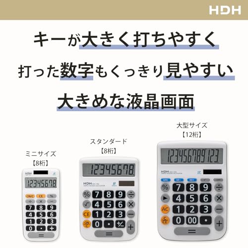Hodogaya Electronic Sales HDC-Y01 Calculator, 8 Digits, Small, Simple Calculator, White