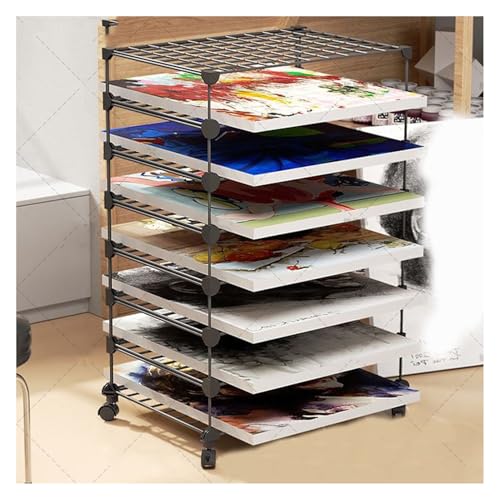 Paper Organizer,4/5/6/7/8-layer Sorting Organizer, Paper Sorter, Paper Storage Cabinet for Home, Classroom, Office, School（Black,White）(Black,7tier)