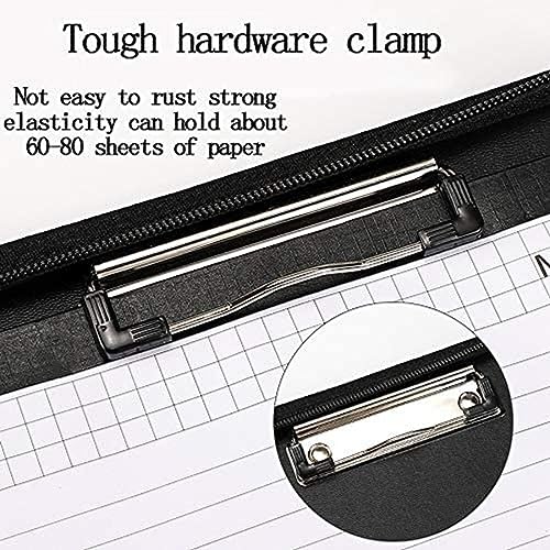 Folder, File Folders, Lever Arch Files, A4 Leather Refillable Loose Leaf Notepad, Binder Notepad, Lined/Classic Ruled Meeting Notebook with Pocket and Holder
