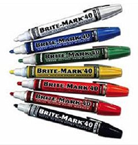 12 Dykem Brite Mark 40#40004 medium tip GREEN paint permanent pen