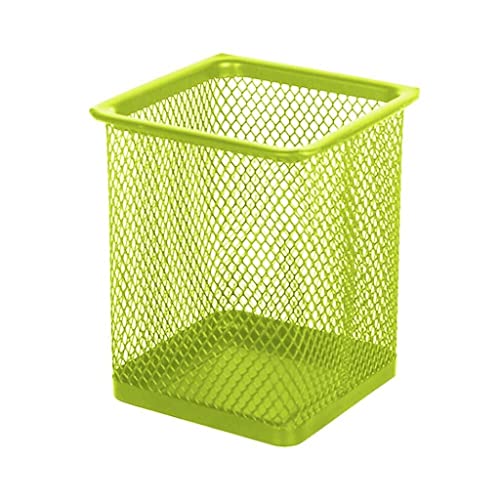 WERFOGH Mesh Pen Holder Multifunctional Metal Storage Box Pencil Ruler Scissors Small Clutter Desk Organizer(A)