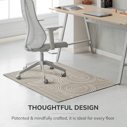 Anji Mountain 48" x 36" Rug'd Office Chair Mat for Carpet & Hardwood Floor