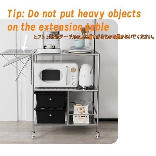 Rolling Storage Cart, 3 Tier Storage Drawer Carts, carbon steel Multipurpose Mobile Rolling Utility Cart, with Storage Drawer Utility Cart Storage for Home Office