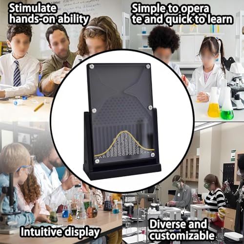 TsoLay 12 * 18cm Galton Board Experiment Model, Desk Galton Board with Bell Curve, Effective Statistical Law Demonstration, Enhance Learning, for Physics Lab Teaching and Random Distribution Learning