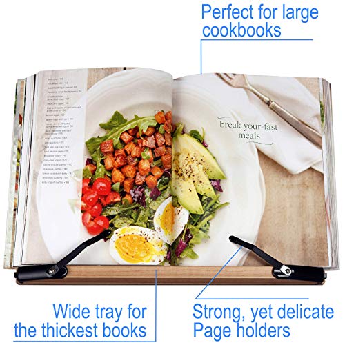 A+ Book Stand BS2500 Large 16x10.5 Portable Adjustable Foldable Bookstand Holder for Reading Hands Free Large Thick Heavy Textbooks Cookbooks Tablets