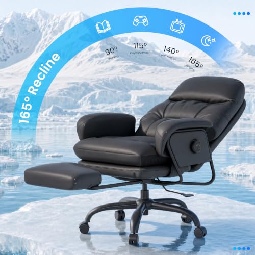 FLEXISPOT Cooling Ergonomic Office Chair with Footrest, Black, HC4 Cool