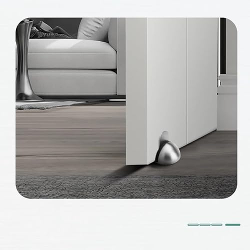 KKIUUUYTGT Rubber Door Stopper Non Punching Sticker Hidden Holder Catch Floor Mounted Nail-Free Stop Hardware