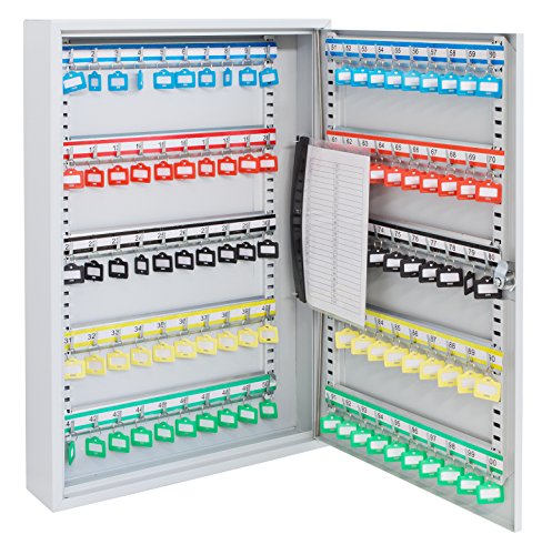 Arregui PL100 Safety Cabinet for 60 Keys with Adjustable Hooks, Grey, M