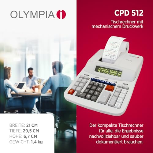 OLYMPIA Desktop Calculator CPD 512