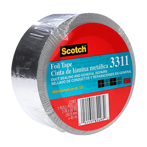 Scotch Foil Tape, 2 inches by 50 Yards, 3311, 1 roll