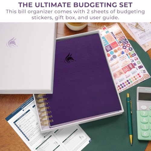 Clever Fox Budget Planner & Monthly Bill Organizer, Large Purple