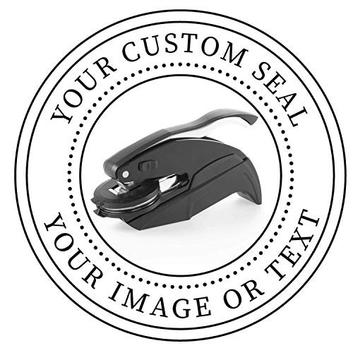 Official Seal Embosser - Custom Notary Embosser, Book & Library Stamp, 1 5/8