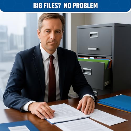 100 Pack Hanging File Folders Legal Size 8.5x14 - Colored Hanging Folders for Filing Cabinet with 1/5-Cut Adjustable Tabs Files for Filing Cabinet Organizer File Hangers for File Cabinets with Hooks