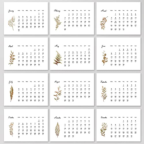 2022 Calendar Wooden Desk Calendar 2022 Creative Calendar Desktop 2022 Desktop Calendar Desk Accessories Standing Flip Desk Calendar (Color : 2) (1)