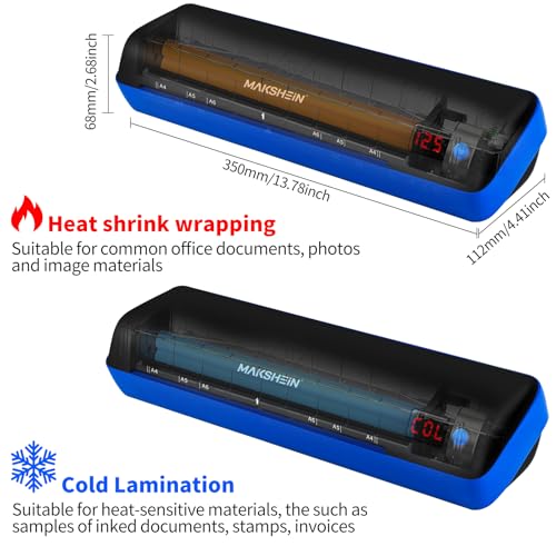9 Inch A4 Thermal Laminator 10-in-1 Laminating Machine 3-6 mil (9" mk168)