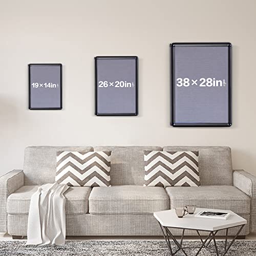 38x28 in Enclosed Bulletin Board Letterboard, Grey Felt Display Case