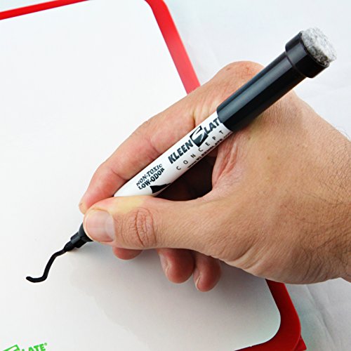 (24) KleenSlate Black Low Odor Dry Eraser Markers with Eraser, Bullet point