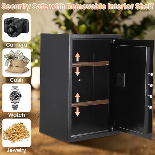 Garvee Secure Wall Paint - Heavy Duty Steel, Fireproof & Waterproof - Double Key and Digital Lock - Ideal for Money, Jewellery, Documents, Passports - Size FD-2535HC 600×380×310mm