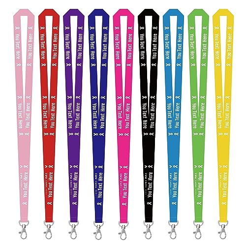 Handwerke Custom Lanyard 500pcs Personalized lanyards Print Your Logo/Photo/Text/Name/Image For Office School Event, Women Men