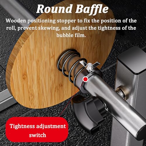 XAWSOP Stretch Film Dispenser for Packing, Moving and Shipping, Heavy-Duty Packaging Rack for Bubble Cushion, Pearl Cotton & EPE Foam Rolls, Space-Saving,15.7x21.3x27.5in