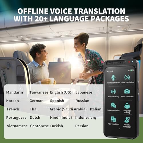 Language Translator Device No WiFi Needed, VORMOR Upgraded AI Translator Two Way Real Time Voice Translation with 150+ Languages Offline&Recording&Photo＆Text Translation for Business Learning Travel