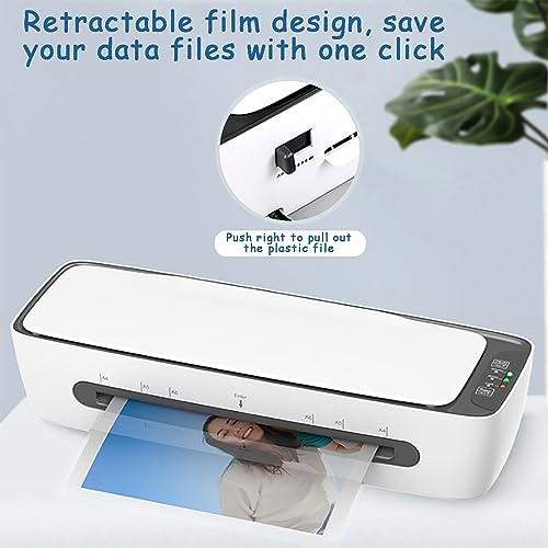400W Desktop Thermal Laminator, 6 in 1 Thermal and Cold Laminator Machine with Paper Cutter, Hole Punch & Corner Rounder for Home School Office Teachers Use