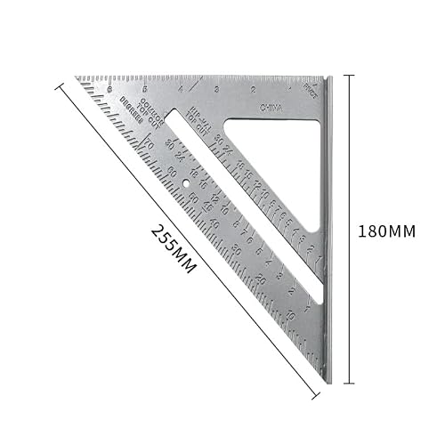 Angle Protractor,7inch Triangle Ruler 90 Degree Square Ruler Woodworking Measurement Tool Carpenter Square Tool