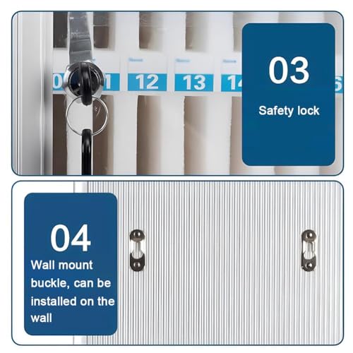 Zfmnoyev Aluminum Alloy Cell Phone Organizers, Classroom Cell Phones Pocket Chart with Door, Wall-Mounted w/Portable Handle, Key Lock, Handwritten Tags, for Office, Gym(29.5x19.5x48.5cm)